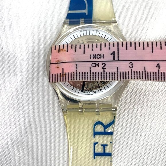 Swatch Daimler Chrysler Vintage Collectible Promotional Wristwatch Clear/Blue - Picture 7 of 13